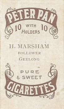 1912-13 Sniders & Abrahams Australian Footballers Star (Series H) #NNO Harry Marsham Back